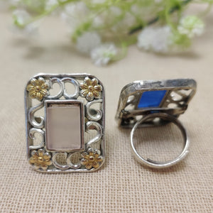 Pink stone square ring Pink stone square ring
