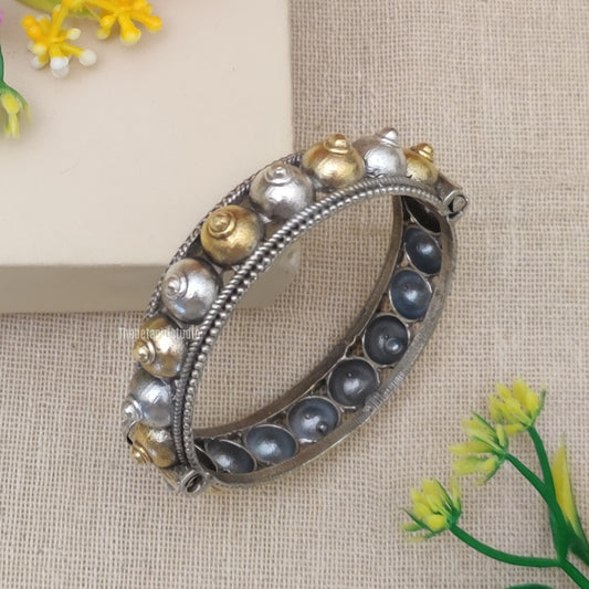 "Swara" Silver Look Alike Dual Tone Kada