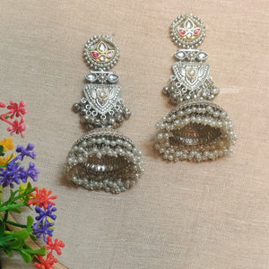 "Nirjha" Silver Plated Earrings "Nirjha" Silver Plated Earrings