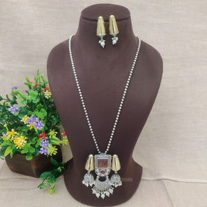 "Laat"Silver Look Alike Oxidised Necklace "Laat"Silver Look Alike Oxidised Necklace