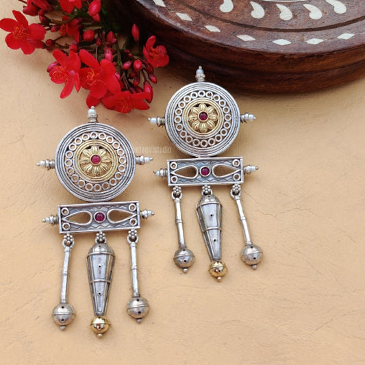 “Rosie” Silver Look Alike Oxidised Earring