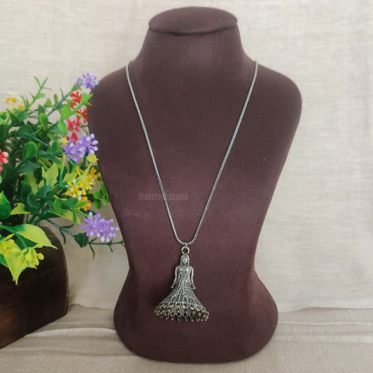 “Stree” Silver Look Alike Oxidised Necklace