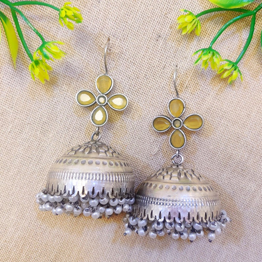 "Glistening" Silver Look Alike Danglers