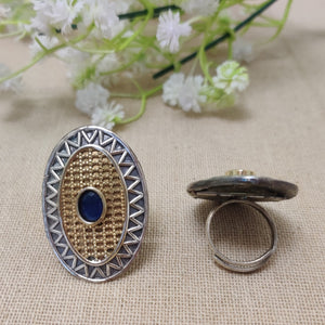 Dual Tone Oval Shape Ring Dual Tone Oval Shape Ring