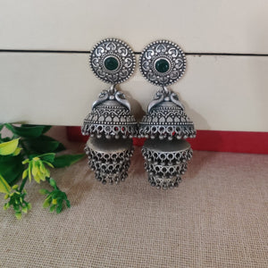 "Awezah"Silver look alike Oxidised Earring "Awezah"Silver look alike Oxidised Earring