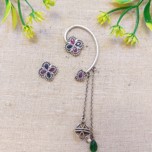 "Vikranti" Silver Look Alike Earcuffs