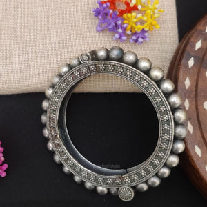 Balls Studded Silver Look Alike Oxidised Kada Balls Studded Silver Look Alike Oxidised Kada