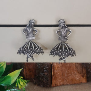 “Dancing Doll” Silver Look Alike Oxidised Earring “Dancing Doll” Silver Look Alike Oxidised Earring