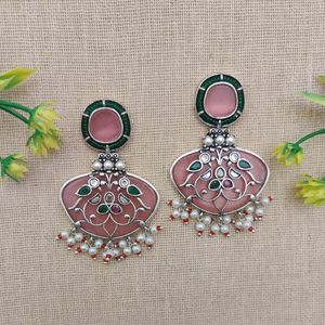"Stanza" Silver Look Alike Stone Earrings "Stanza" Silver Look Alike Stone Earrings