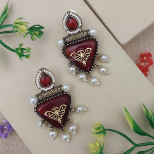 "Zalak" Silver Look Alike Oxidised Earring "Zalak" Silver Look Alike Oxidised Earring