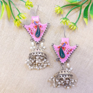 Pearl Beaded jhumka earring Pearl Beaded jhumka earring