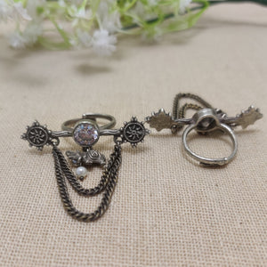 "Ellie Layered" Silver Look Alike Ring "Ellie Layered" Silver Look Alike Ring