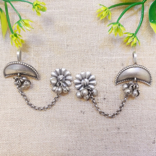 “Chanda” Silver Look Alike Oxidised Earcuff