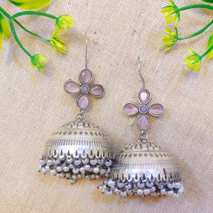 Silver look alike jhumka earring Silver look alike jhumka earring