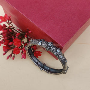 Authentic Tradition Silver Look alike Oxidised Kada Authentic Tradition Silver Look alike Oxidised Kada