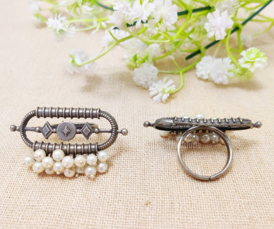 "Meadmist" Silver Look Alike Ring