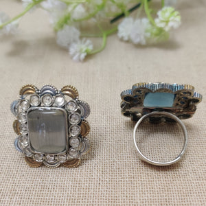Dual Tone Square Ring Dual Tone Square Ring