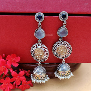 “Zuri” Silver Look Alike Oxidised Earring “Zuri” Silver Look Alike Oxidised Earring