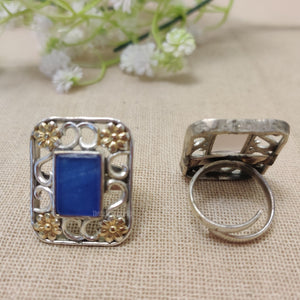 Blue Tone Square ring Blue Tone Square ring