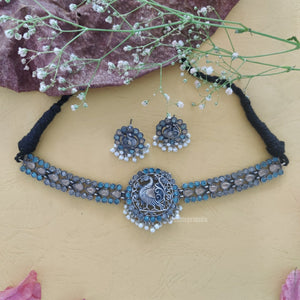 "Sleek" Silver Look Alike Oxidised Choker "Sleek" Silver Look Alike Oxidised Choker