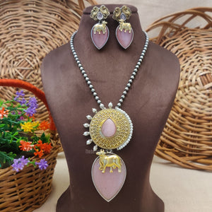 "Hayley " Silver Look Alike Dual Tone Necklace "Hayley " Silver Look Alike Dual Tone Necklace