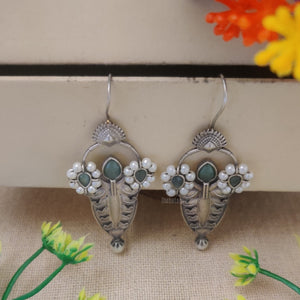 "Glimmer" Silver Look Alike Stone Danglers "Glimmer" Silver Look Alike Stone Danglers