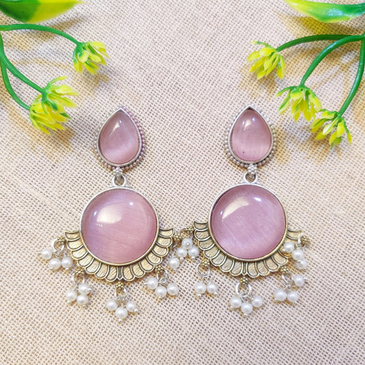 "Ragini" Silver Look Alike Dual Tone Earrings