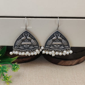 "Khanjan" Silver Look Alike Oxidized Dangler "Khanjan" Silver Look Alike Oxidized Dangler