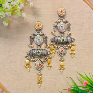 silver statement padmavati earrings silver statement padmavati earrings