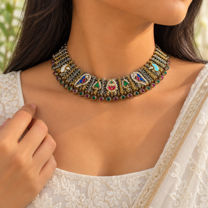 Moonvine Dual Tone Kundan Choker Moonvine Dual Tone Kundan Choker