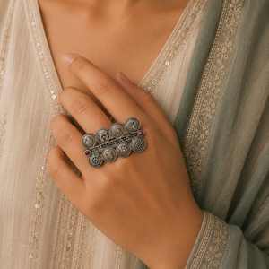 "Tribal"Silver Look Alike Oxidized Ring "Tribal"Silver Look Alike Oxidized Ring