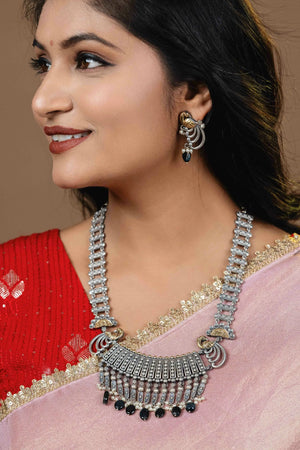 “Sidhhi” Silver Look Alike Oxidised Necklace “Sidhhi” Silver Look Alike Oxidised Necklace