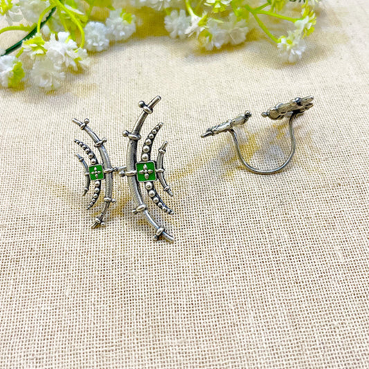 "Nisti" Silver Look Alike Printed Ring