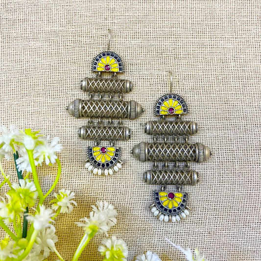 "Valora" Silver Look Alike Printed Dangler