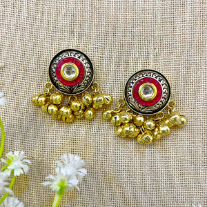 "Tisani" Silver Look Alike Dual Tone Stud Earrings "Tisani" Silver Look Alike Dual Tone Stud Earrings