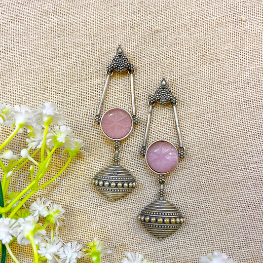 “Viha” Silver Look Alike Oxidised Earring