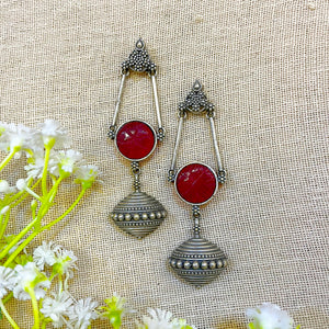 Red Stone Earrings Red Stone Earrings