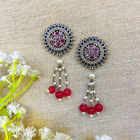 "Jinisha" Silver Look Alike Earrings