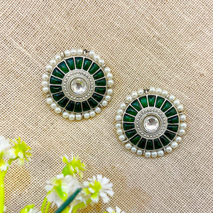 Green Stone Stud Earring Green Stone Stud Earring