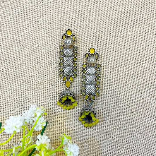 “Yasti” Silver Look Alike Oxidised Earring