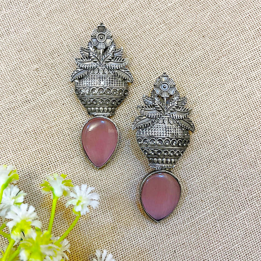 “Kalash” Silver Look Alike Oxidised Earring