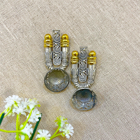 “Vibha” Silver Look Alike Oxidised Earring