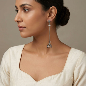 "Lira"Silver Look Alike Oxidized Earrings "Lira"Silver Look Alike Oxidized Earrings