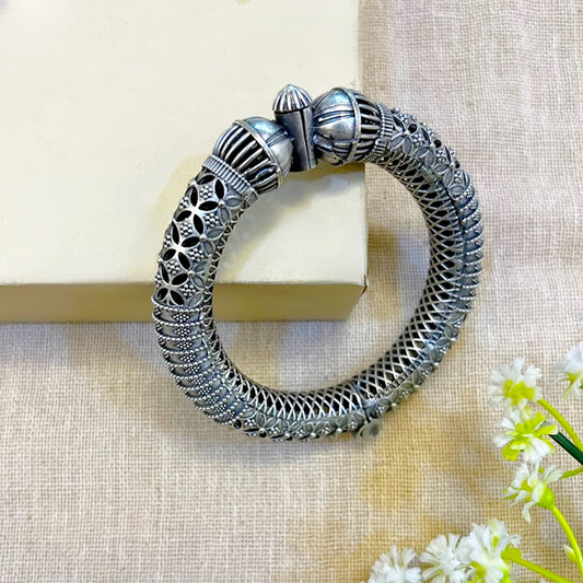 "Azure" Silver Look Alike Dual Tone Kada