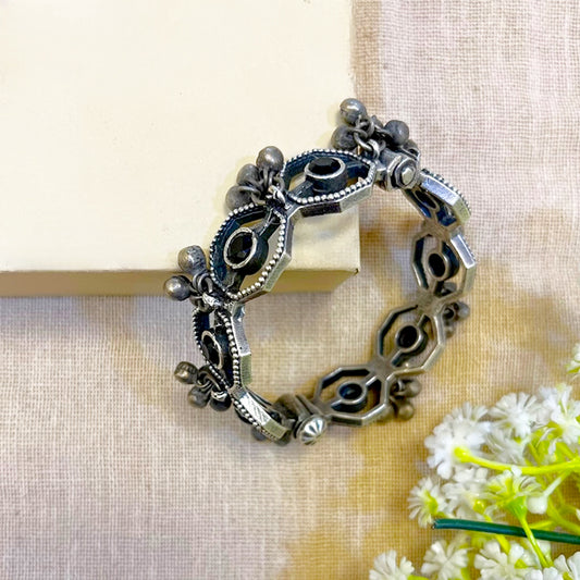 "Orbita" Silver Look Alike Oxidized Kada