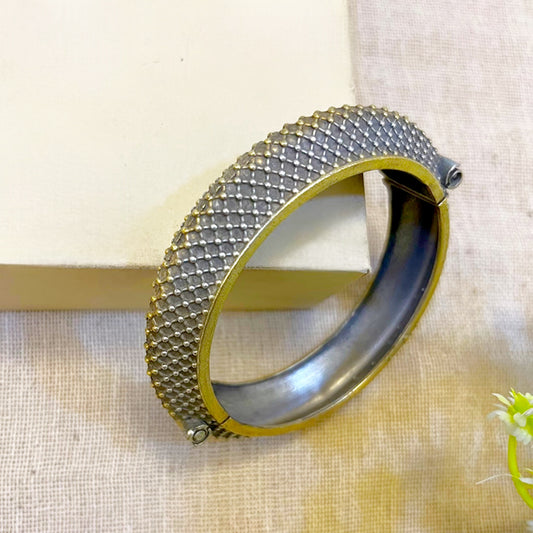 "Nitya" Silver Look Alike Dual Tone Kada