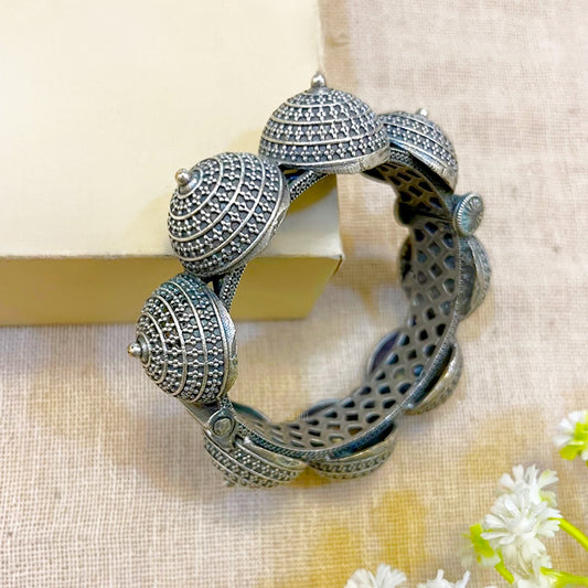 oxidized silver kada
