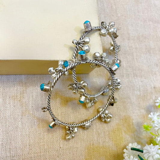 "Khankar" Silver Look Alike Oxidised Bangles