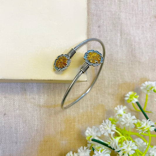 "Starika" Silver Look Alike Dual Tone Bracelet