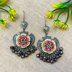 Kundan Dangler Earrings With Ghungroo Kundan Dangler Earrings With Ghungroo